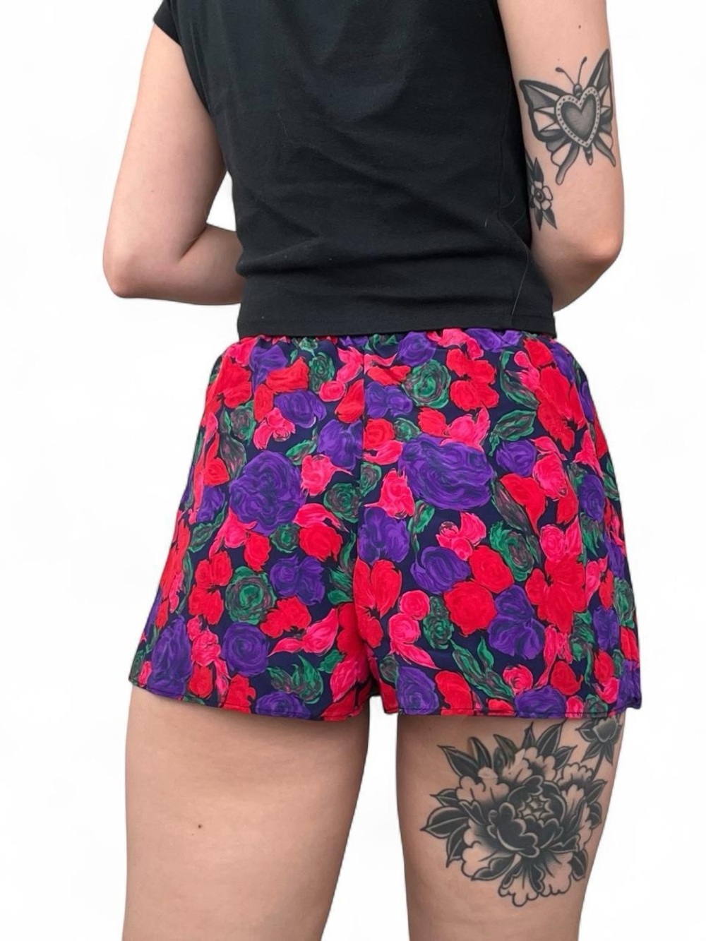 Arianne Floral High-Waist Slip Shorts XS